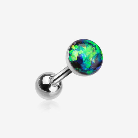 Opal Sparkle Cartilage Tragus Earring-Black