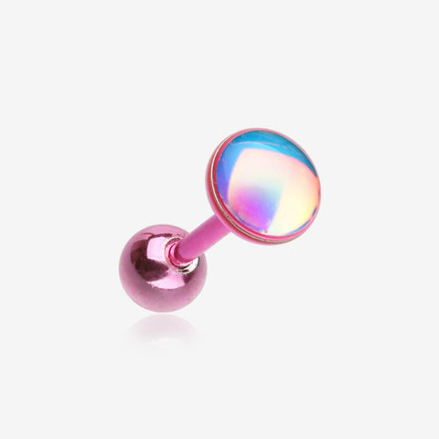 Colorline Iridescent Revo Sparkle Cartilage Tragus Barbell-Pink