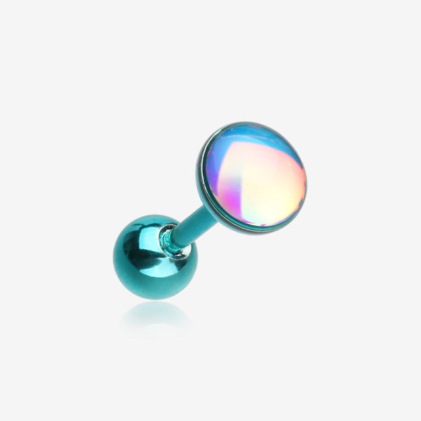 Colorline Iridescent Revo Sparkle Cartilage Tragus Barbell-Teal