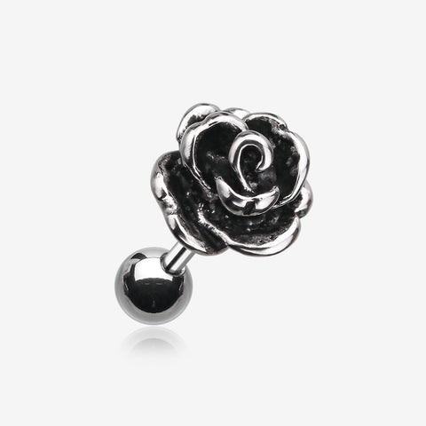 Vintage Steel Rose Cartilage Earring-Steel