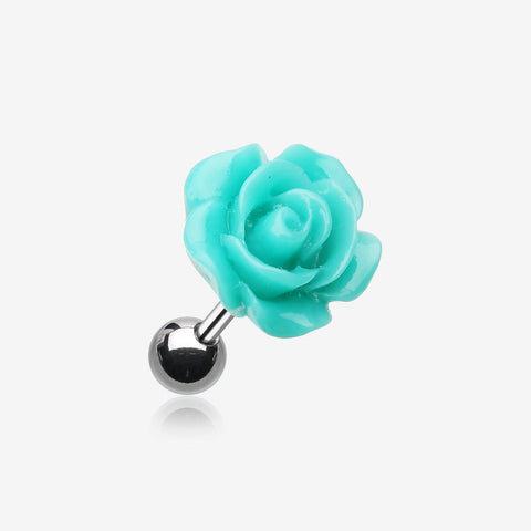 Dainty Rose Cartilage Earring-Light Blue