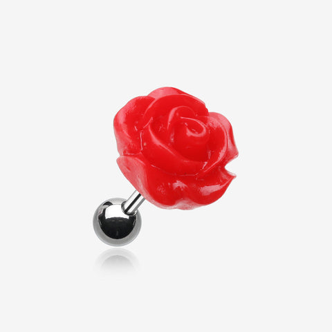 Dainty Rose Cartilage Earring-Red