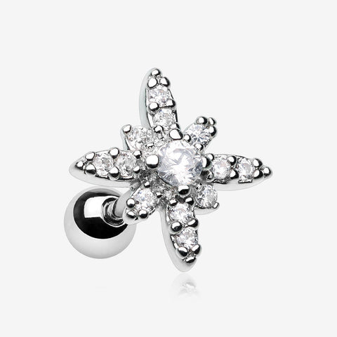 Grand Polaris Sparkle Cartilage Tragus Earring-Clear Gem