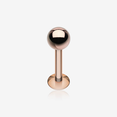 Rose Gold Basic Steel Ball Top Labret