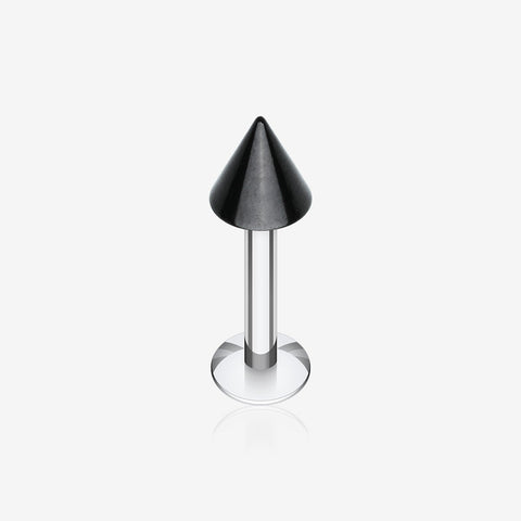 Colorline PVD Spike Top Steel Labret-Black