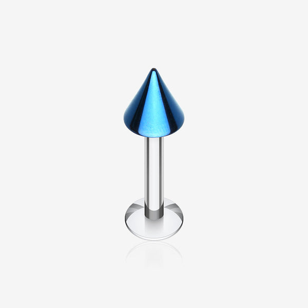 Colorline PVD Spike Top Steel Labret-Blue