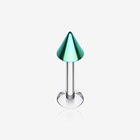 Colorline PVD Spike Top Steel Labret-Green