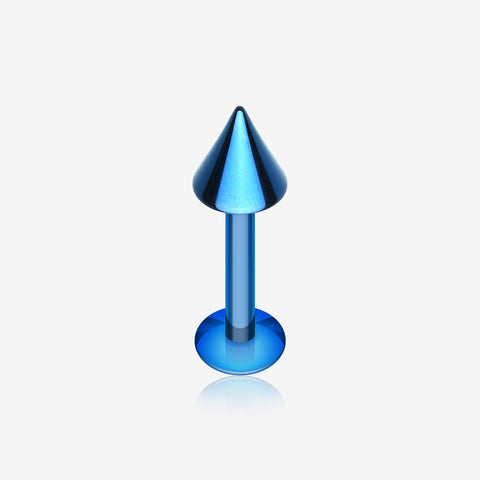 Colorline PVD Basic Steel Spike Labret-Blue