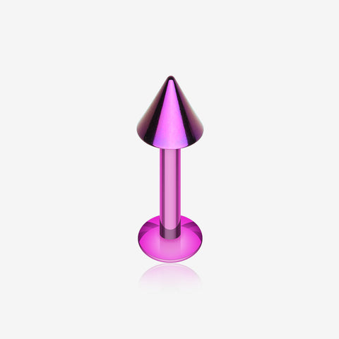 Colorline PVD Basic Steel Spike Labret-Purple