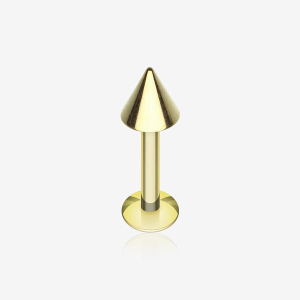 Gold Plated Basic Steel Spike Labret