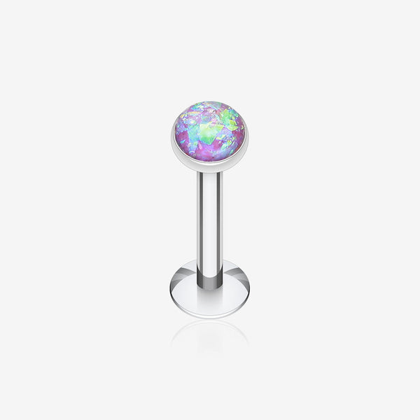 Opal Glitter Shower Dome Steel Labret-Purple