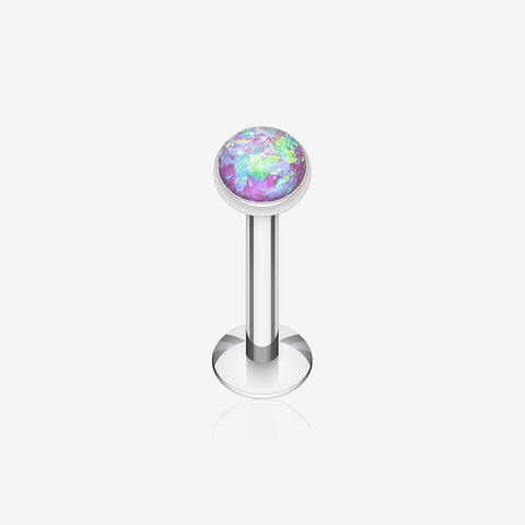 Opal Glitter Shower Dome Steel Labret-Purple