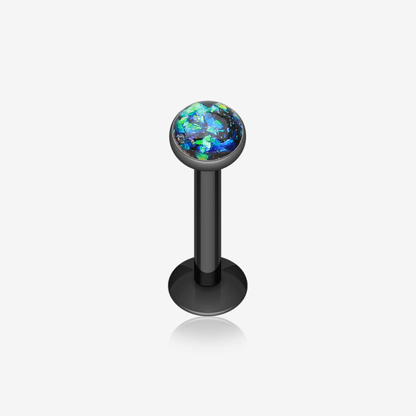 Colorline Opal Glitter Shower Dome Steel Labret-Black