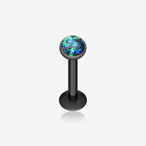 Colorline Opal Glitter Shower Dome Steel Labret-Black