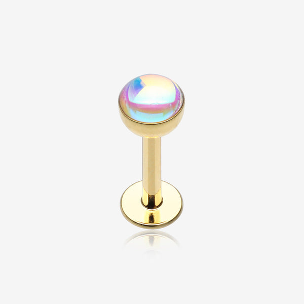 Golden Iridescent Revo Sparkle Steel Labret