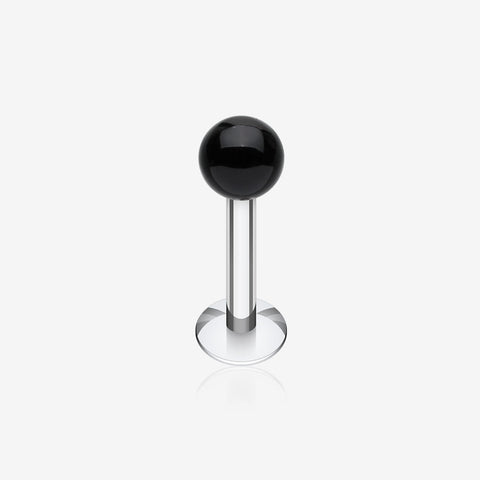 Basic UV Acrylic Ball Top Labret-Black