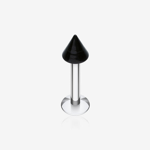 Basic UV Acrylic Spike Top Labret-Black