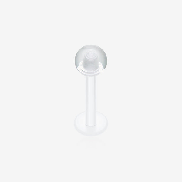 Basic UV Acrylic Flexible Shaft Labret-Clear Gem