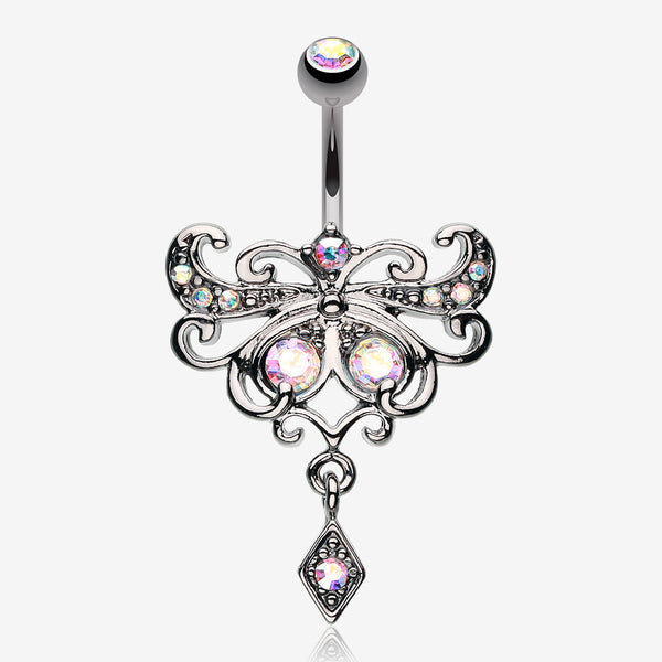 Butterfly Glorieux Belly Button Ring-Aurora Borealis