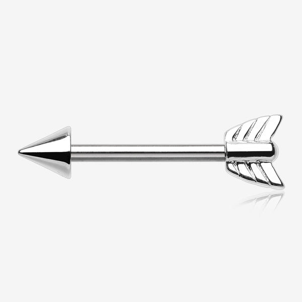 A Pair of Classic Arrow Nipple Barbell-Steel