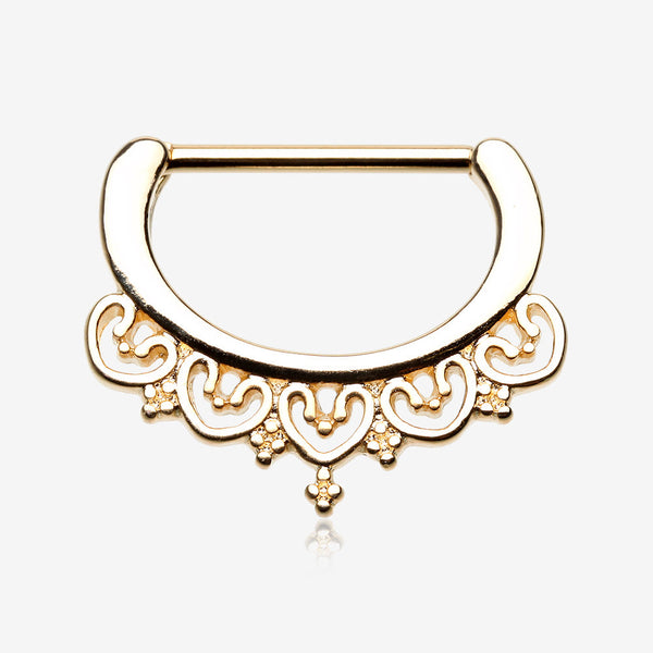 Golden Celestial Filigree Nipple Clicker-Gold