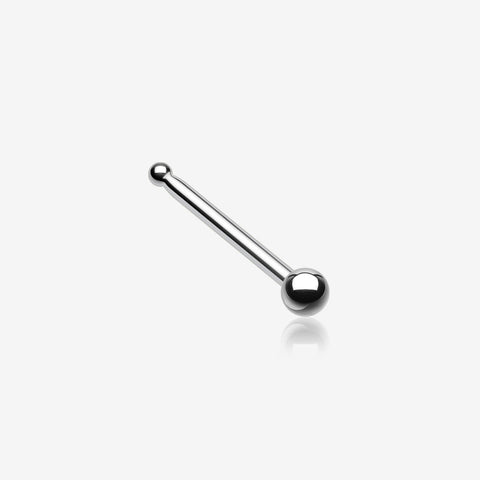 Round Steel Ball Top Basic Steel Nose Stud Ring-Steel