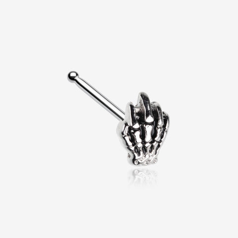 Skeleton Hand of Death Nose Stud Ring