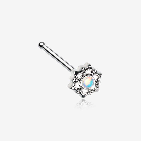 Mandala Lotus Flower Iridescent Revo Sparkle Nose Stud Ring