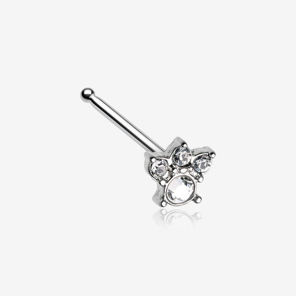 Royal Majestic Sparkle Nose Stud Ring-Clear Gem