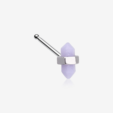 Mystic Lavender Gemstone Nose Stud Ring-Purple