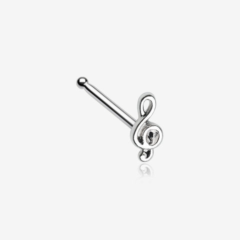 Treble Clef Music Note Nose Stud Ring-Steel