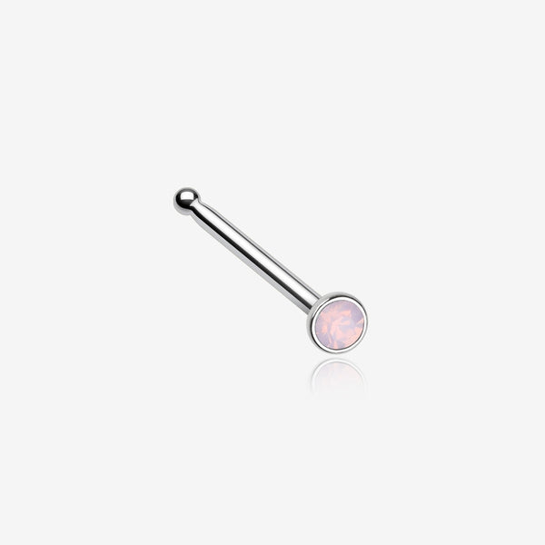 Opalite Gem Sparkle Nose Stud Ring-Rose Water Opal