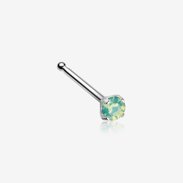 Opalite Sparkle Prong Set Nose Stud Ring-Pacific Opal