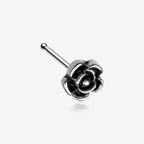 Vintage Rose Icon Nose Stud Ring-Steel