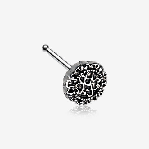 Mandela Filigree Icon Nose Stud Ring-Steel