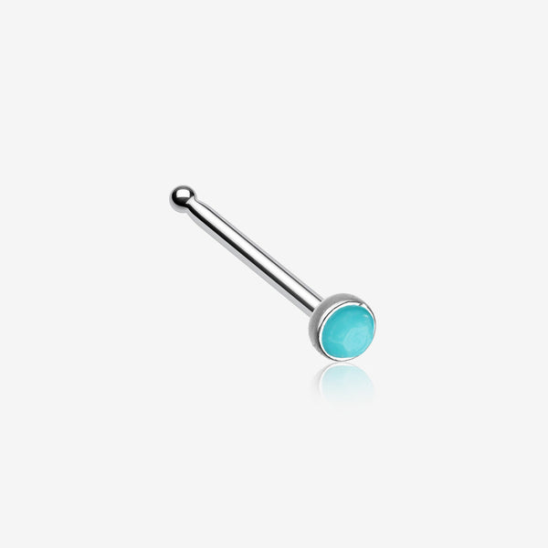 Turquoise Stone Nose Stud Ring-Turquoise