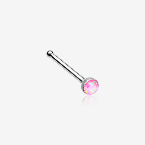 Opal Sparkle Nose Stud Ring-Pink