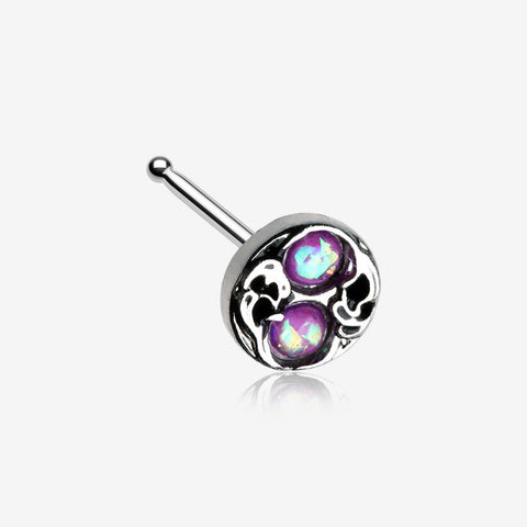 Tao Filigree Opal Sparkle Nose Stud Ring-Purple