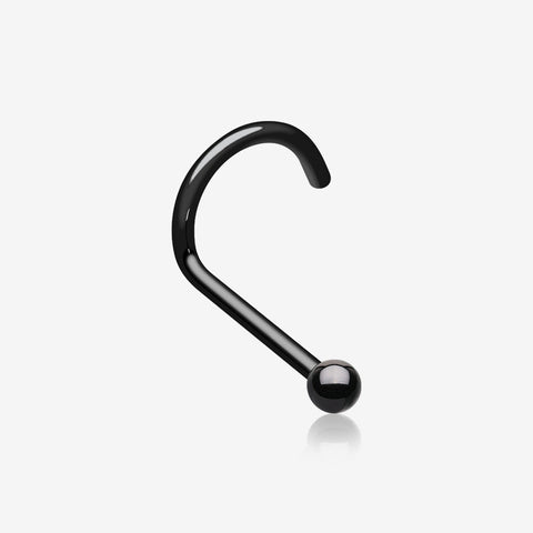 Colorline Ball Top Basic Nose Screw Ring-Black