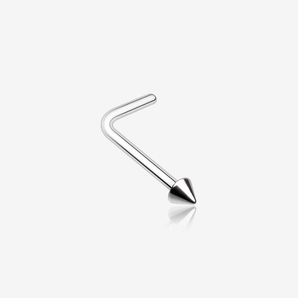 Basic Steel Spike L-Shaped Nose Ring