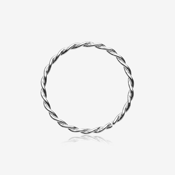 Classic Twist Wire Steel Bendable Hoop Ring