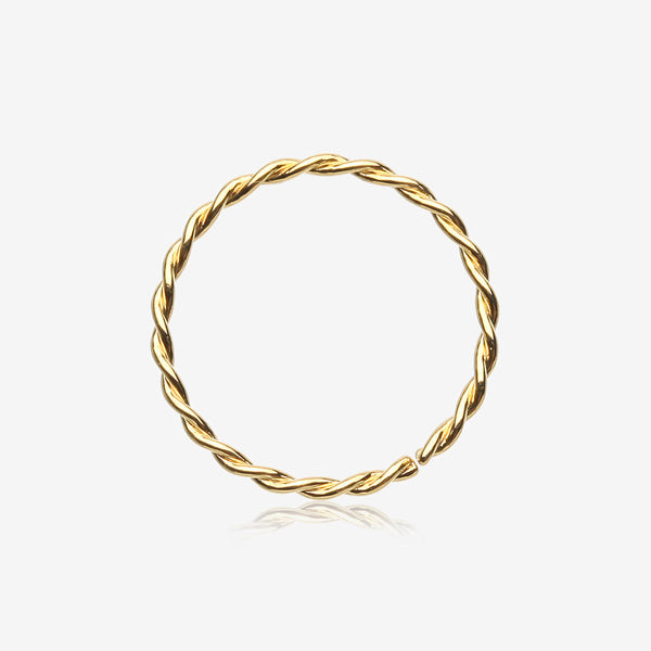 Golden Classic Twist Wire Steel Bendable Hoop Ring