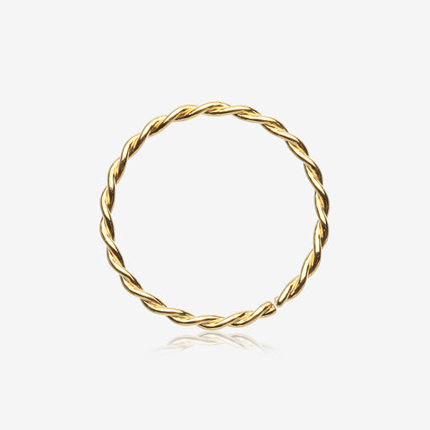 Golden Classic Twist Wire Steel Bendable Hoop Ring