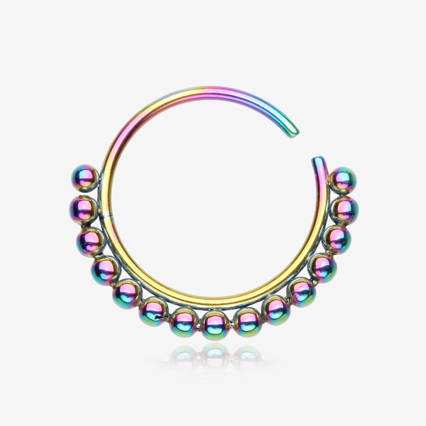 Colorline Bali Beads Spherule Bendable Nose Hoop-Rainbow