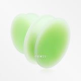 A Pair of Glow in the Dark Solid Silicone Double Flared Plug