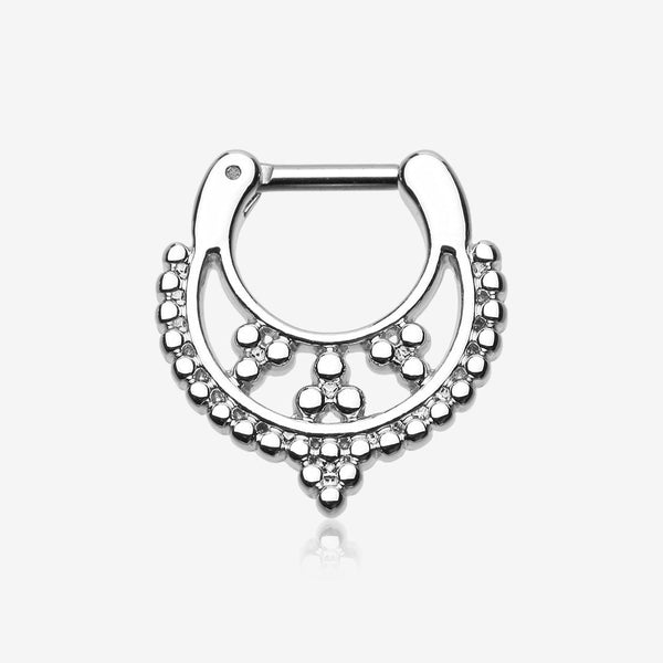 Classic Royal Filigree Septum Clicker-Steel