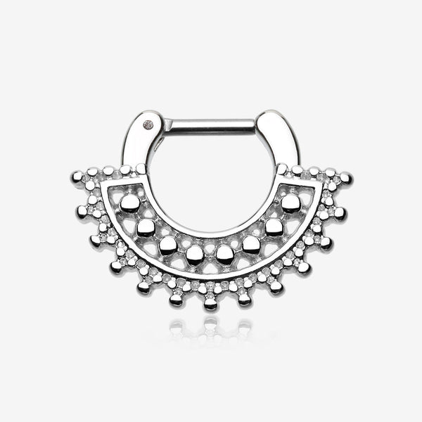 Divine Filigree Septum Clicker-Steel