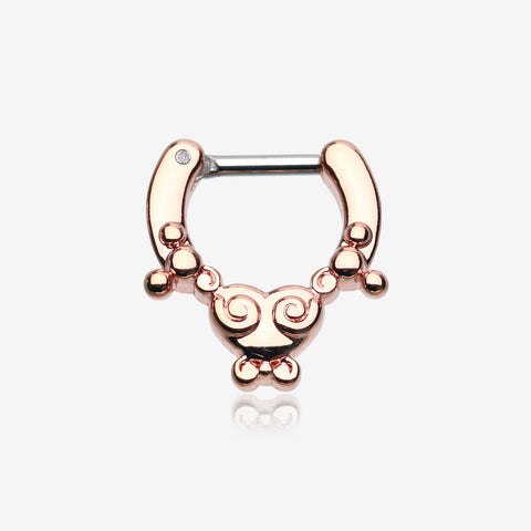 Rose Gold Tribal Saia Septum Clicker-Rose Gold