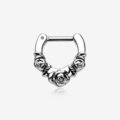 Rose Garden Icon Septum Clicker-Steel