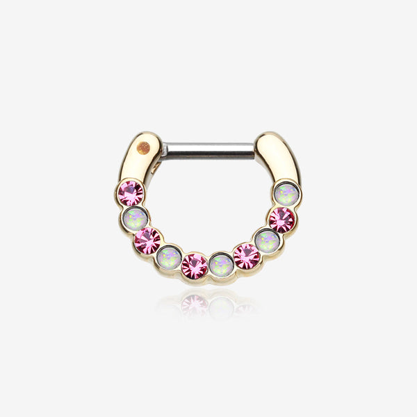 Golden Opal Paradigm Septum Clicker-Pink